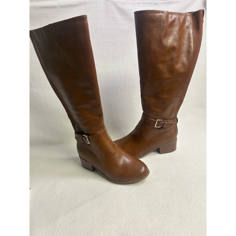 Equestrian Classic Lane Bryant Womens 8 Cognac Brown Tall Riding Boots Timeless